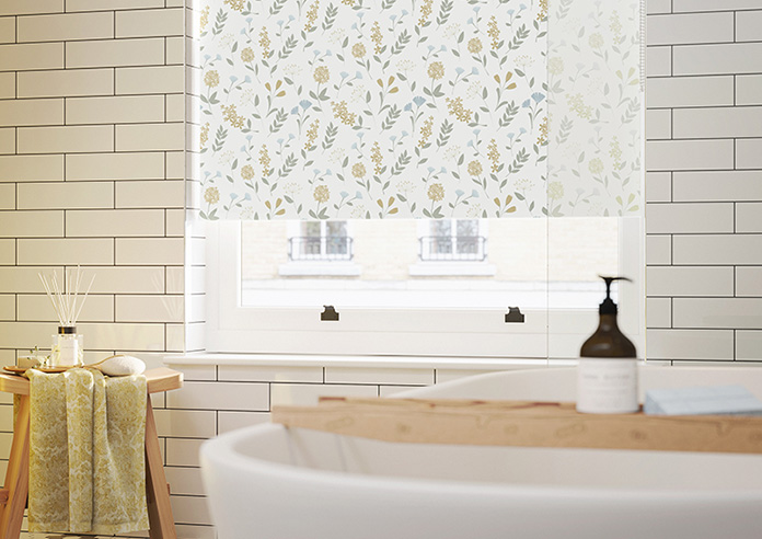 Retro Floral, Yellow Sunset - Twist&Fit Roller Blind - Image 5